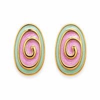 Etnico Fashion Gold Plated Anti Tarnish Spiral Design Stud Earrings for Women & Girls Lightweight Fashion Jewellery (WE005Mul)