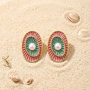 Etnico Fashion Gold Plated Anti Tarnish Multi Colour Pearl & Stone Drop Earrings for Women and Girls Western Jewellery Gift (WE011Mul)