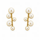 Etnico Fashion Gold Plated Anti Tarnish Pearl Drop Earrings for Women & Girls Fashion Jewellery (WE016W)