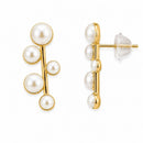 Etnico Fashion Gold Plated Anti Tarnish Pearl Drop Earrings for Women & Girls Fashion Jewellery (WE016W)
