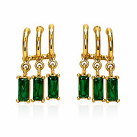 Etnico Fashion Anti Tarnish Gold Plated American Diamond Stud Earrings for Women and Girls Western Earrings Set Fashion Jewellery Gift (WE019G)