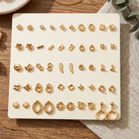 Etnico Fashion 25 Pairs Combo Anti Tarnish Set Latest Stylish Stud Earrings for Women and Girls Gold Plated Western Earrings Fashion Jewellery Collection Gift (WE025FL-CO)