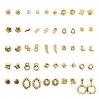 Etnico Fashion 25 Pairs Combo Anti Tarnish Set Latest Stylish Stud Earrings for Women and Girls Gold Plated Western Earrings Fashion Jewellery Collection Gift (WE025FL-CO)