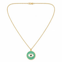 Etnico Fashion Gold Plated Anti Tarnish Evil Eye Pendant Necklace for Women & Girls Stylish Fashion Jewellery (WN006Min)