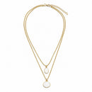 Etnico Fashion Gold Plated Anti Tarnish Layered Pendant Necklace for Women & Girls Stylish Double Layer Chain Necklace Fashion Jewellery (WN008W)