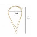 Etnico Fashion Gold Plated Anti Tarnish Layered Pendant Necklace for Women & Girls Stylish Double Layer Chain Necklace Fashion Jewellery (WN008W)