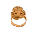 EtnicoFashion Gold Plated Floral Pearl Adjustable Ring for Women & Girls Stylish Fashion Jewellery (WR002Pi)