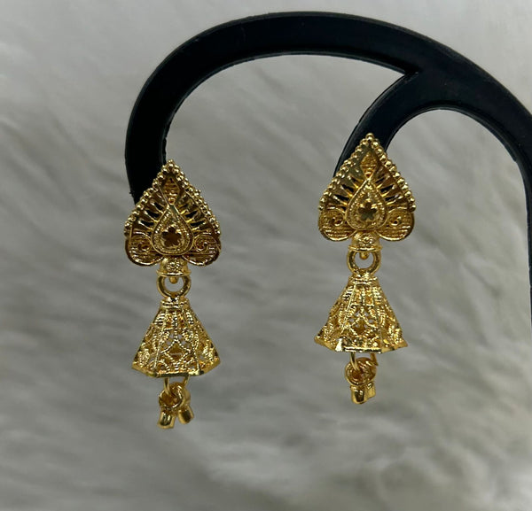 Infinity Jewels Gold Plated Jhumki Earrings