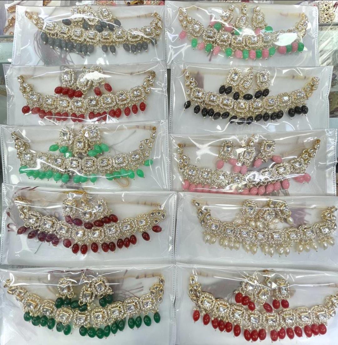 Neetu Art Gold Plated Bridal Set