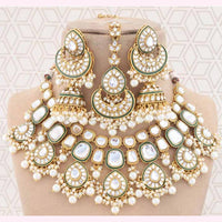 India Art Gold Plated Kundan Necklace Set