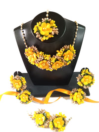 Kavya's Kreation Flower Necklace Set for Haldi Ceremony / Baby Shower