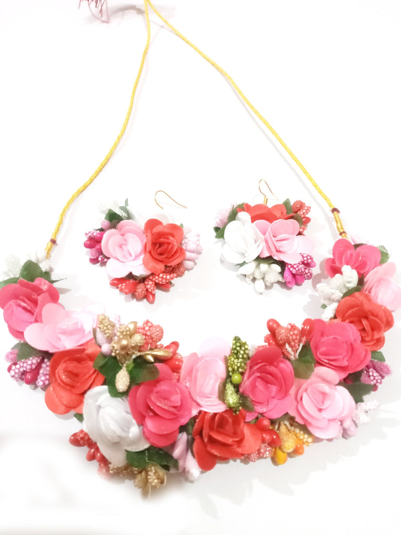 Kavya's Kreation Flower Necklace Set for Haldi Ceremony / Baby Shower