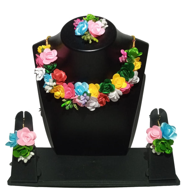 Kavya's Kreation Flower Necklace Set for Haldi Ceremony / Baby Shower