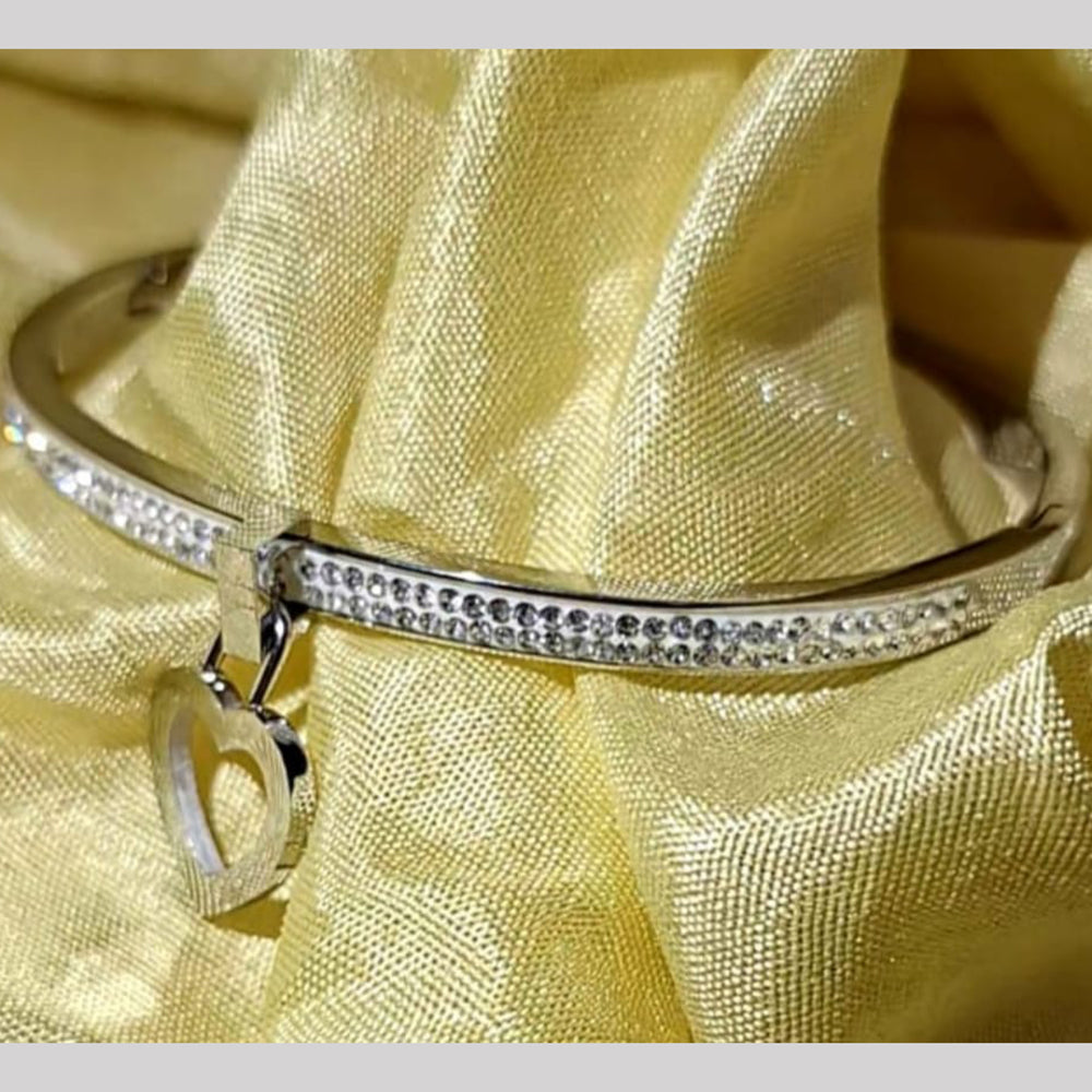 Dhirish International Elegant Silver Austrian Stone Bracelet