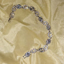 Dhirish International Elegant Silver Finish American Diamond Bracelet