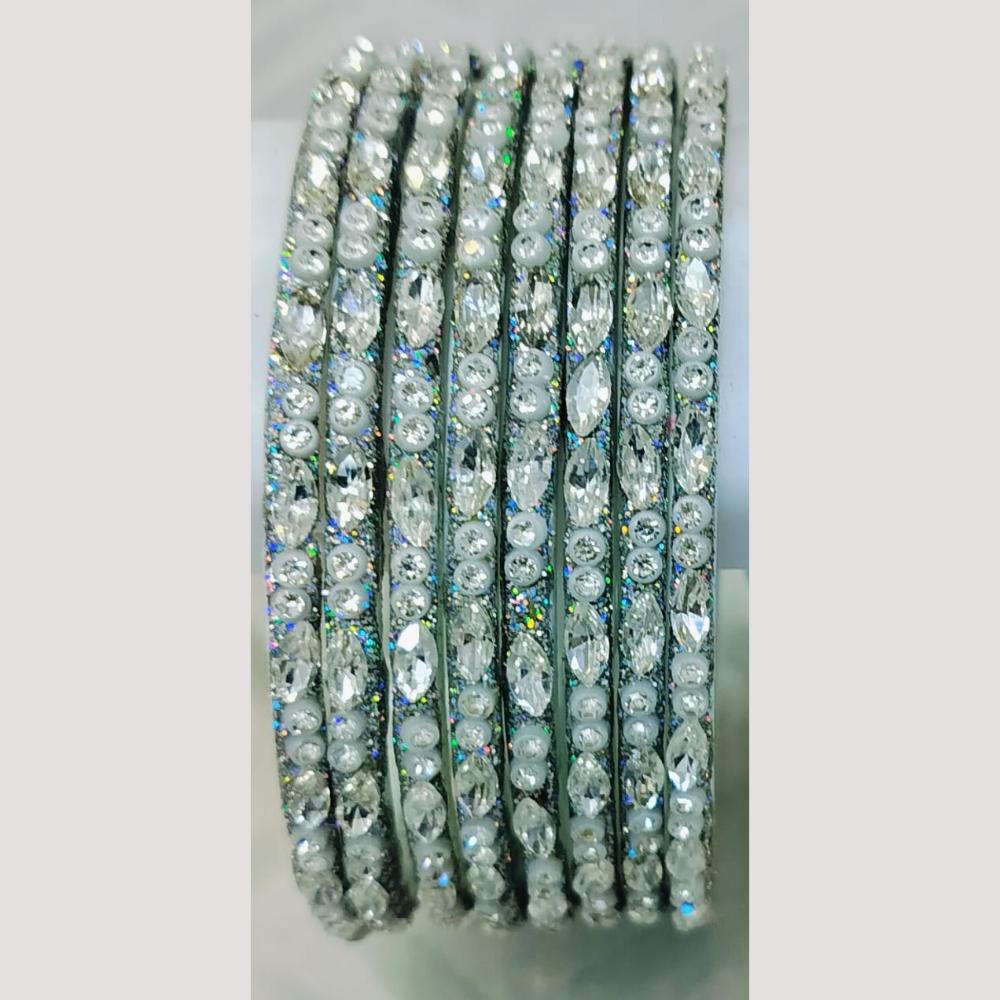 Chitra Bangles Glass Crystal Bangle Set (12 Piece In One Box)