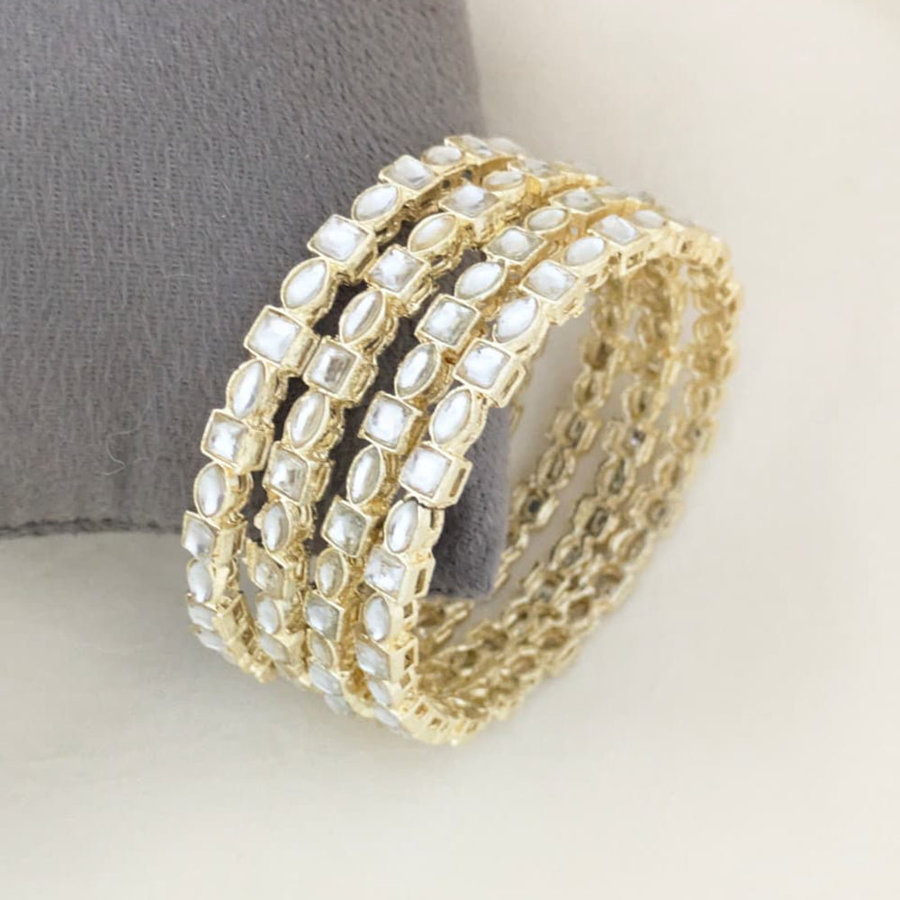 Shree Asha Bangles Heritage Kundan Stone Traditional Bangles Set (Pack of 12)