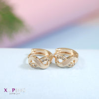 Tarohi Jewels Gold Plated Infinity Xuping Hoops Earring