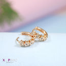 Tarohi Jewels Gold Plated Mini Stars Design Xuping Hoops Earring