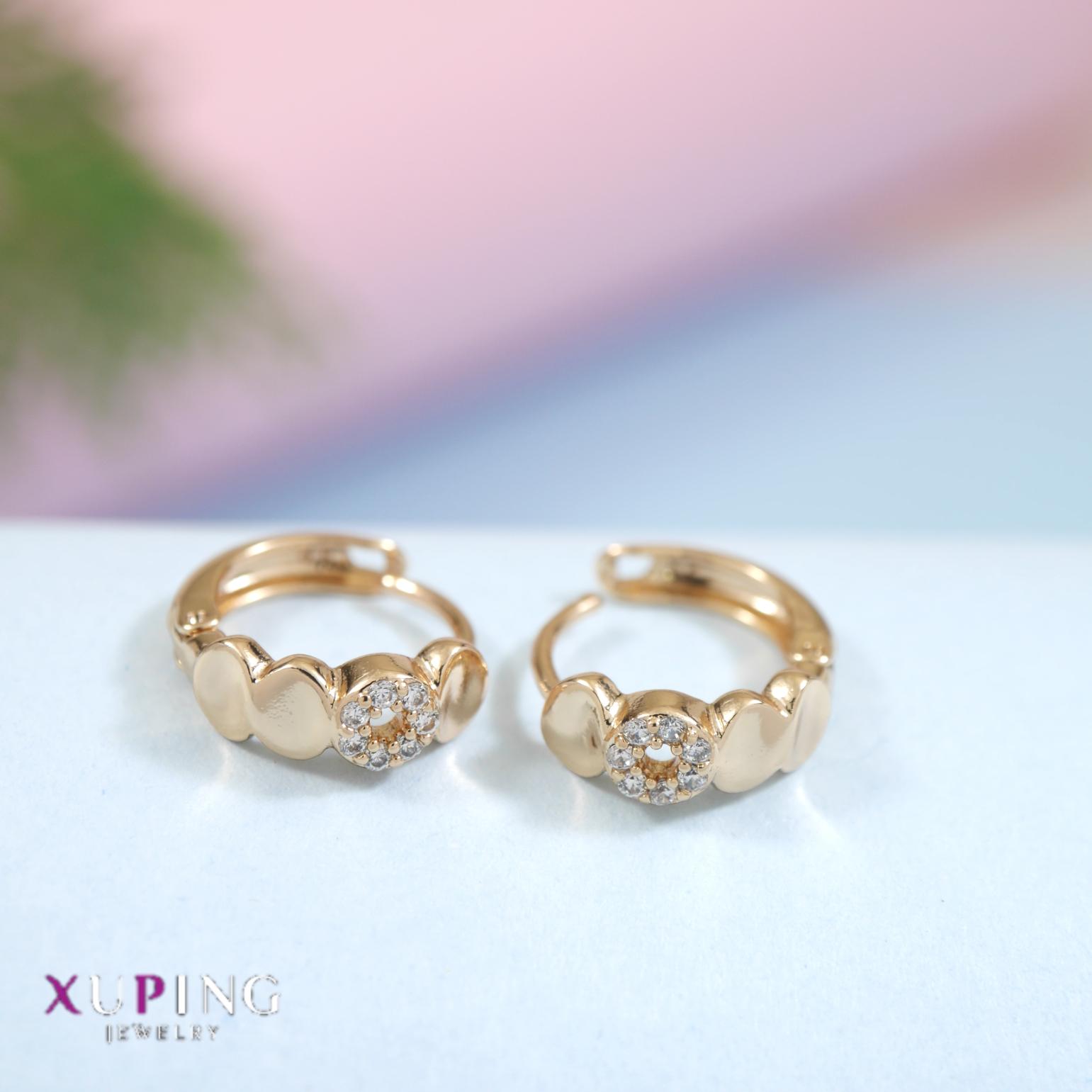 Tarohi Jewels Gold Plated Xuping Hoops Earring