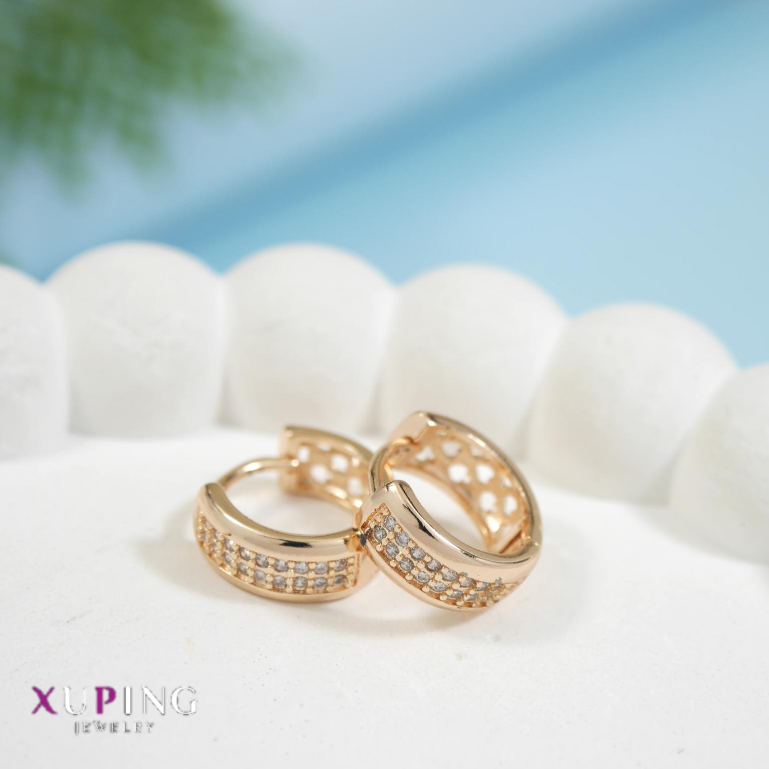 Tarohi Jewels Gold Plated Xuping Hoops Earring