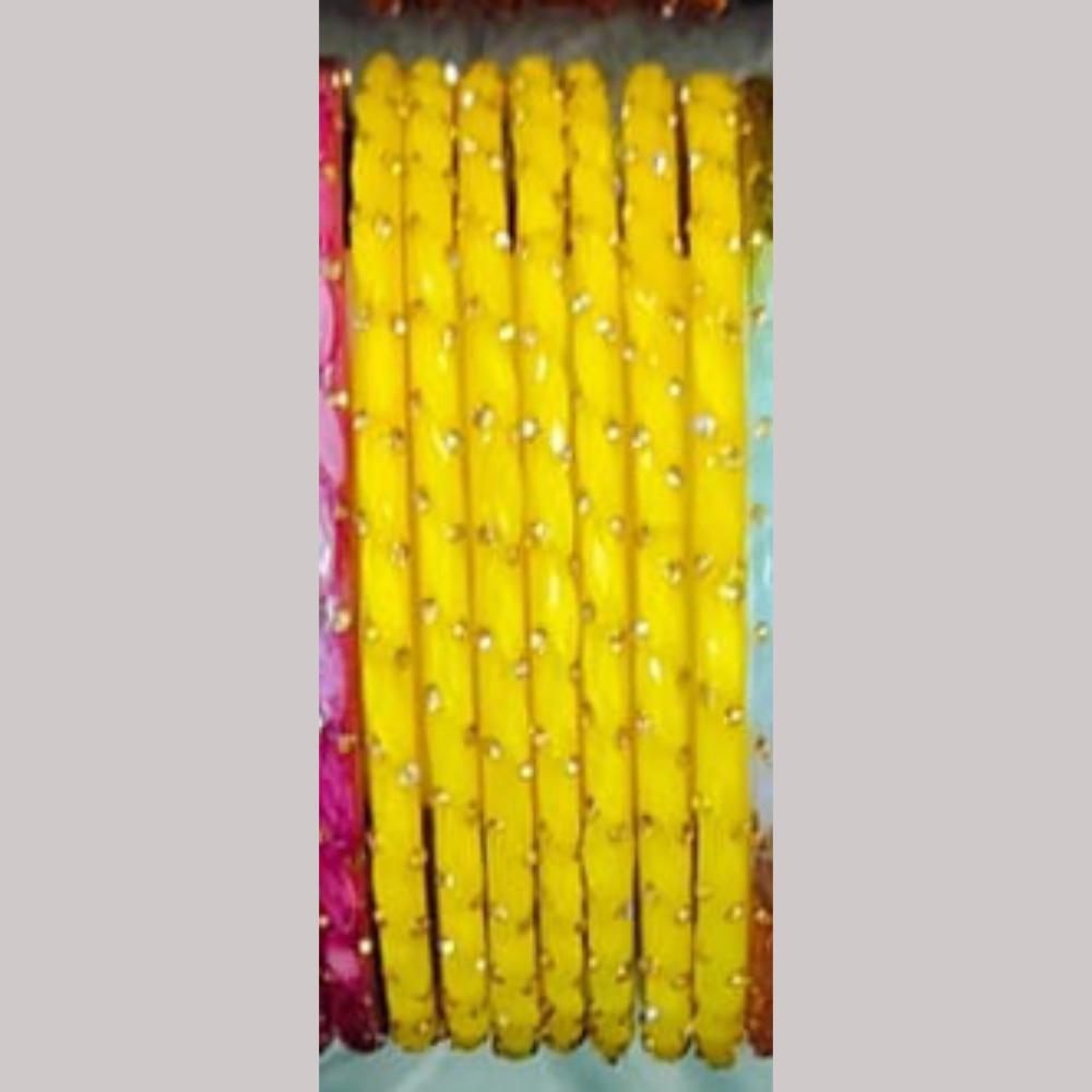 Chitra Bangles Multi Color Glass Bangle (12 Piece In One Box)