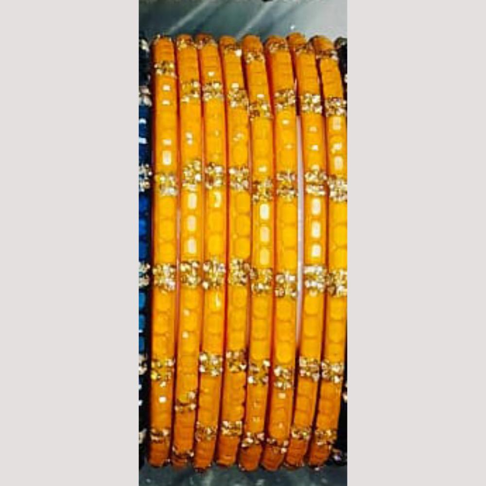 Chitra Bangles Glass Multi Color Bangle Set (12 Piece In One Box)