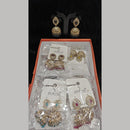 Dhwani Gold Plated Graceful Pota Stone And Pearl Jhumki Earrings