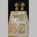 Dhwani Gold Plated Graceful Pota Stone And Pearl Jhumki Earrings