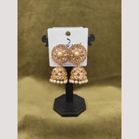 Dhwani Traditional Kundan Stone And Beads Jhumki Earrings