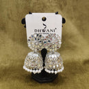 Dhwani Austrian Stone And Mirror Beads Jhumki Earrings