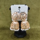 Dhwani Austrian Stone And Mirror Beads Jhumki Earrings