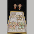 Dhwani Trendy Kundan Stone And Pearl Meenakari Jhumki Earrings