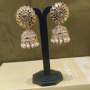 Dhwani Austrian Stone Mirror Beaded Designer Jhumki Earrings