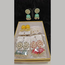 Dhwani Trendy Kundan Stone And Pearl Meenakari Jhumki Earrings