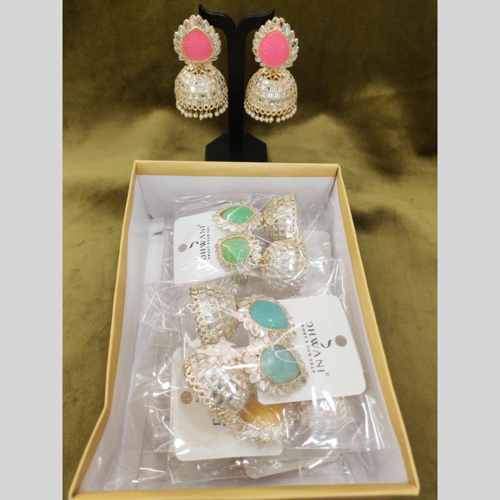 Dhwani Mirror Jhumki Earrings