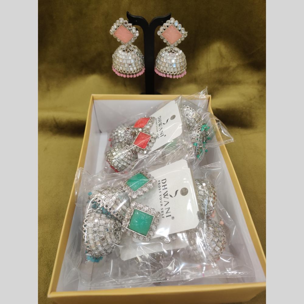 Dhwani Mirror Jhumki Earrings