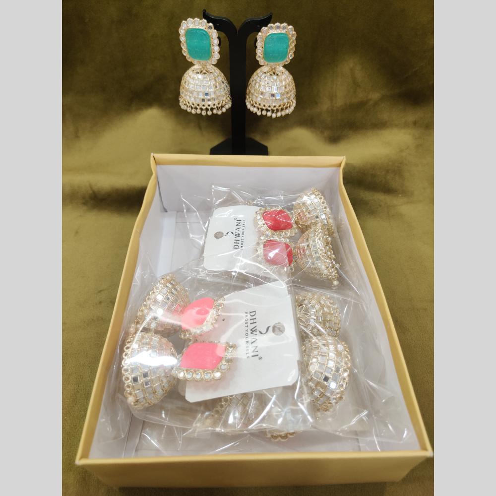Dhwani Mirror Jhumki Earrings