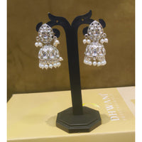 Dhwani Royal Kundan And Pearl Jhumki Earrings