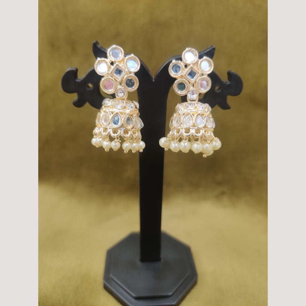 Dhwani Mirror Jhumki Earrings