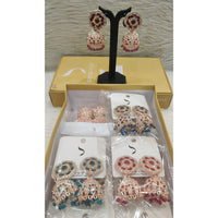 Dhwani Royal Austrian Stone And Pearl Jhumki Earrings 