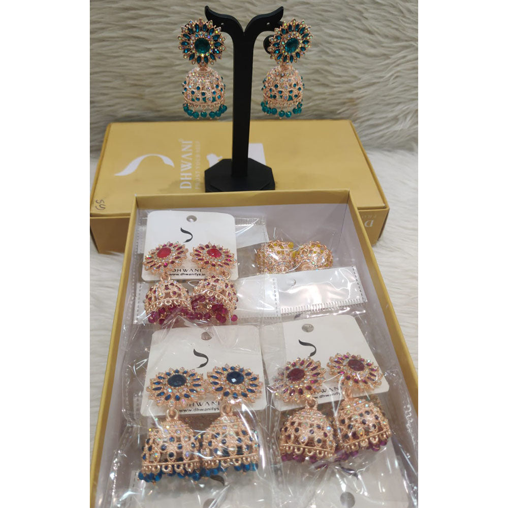 Dhwani Royal Austrian Stone And Pearl Jhumki Earrings