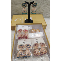 Dhwani Royal Austrian Stone And Pearl Jhumki Earrings