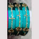 Chitra Bangles Multi Color Glass Bangle (4 Piece In One Box)