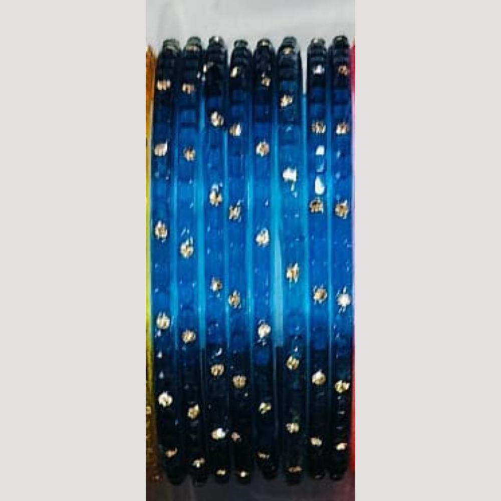 Chitra Bangles Multi Color Glass Bangle (12 Piece In One Box)