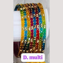 Chitra Bangles Glass Multi Color Bangle Set (12 Piece In One Box)