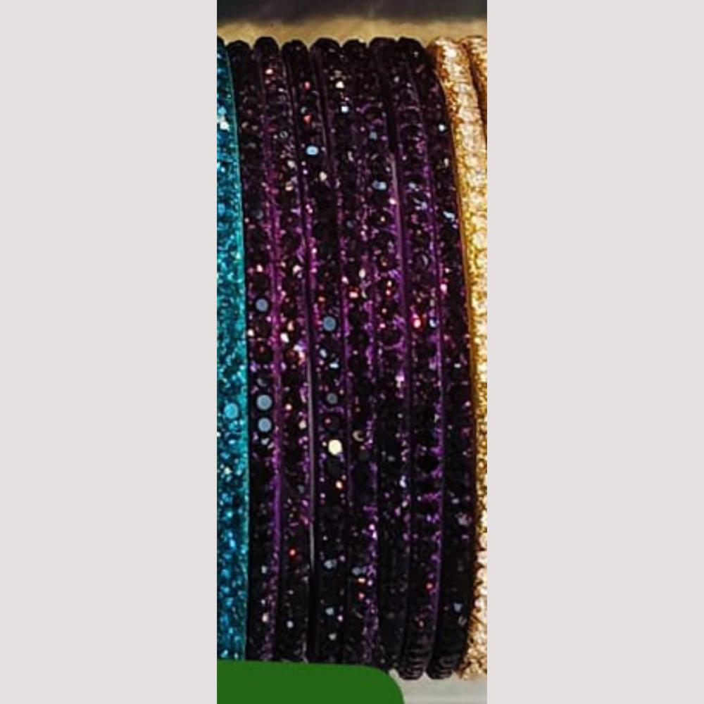 Chitra Bangles Glass Multi Color Bangle Set (12 Piece In One Box)