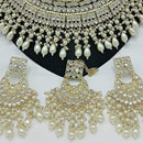 Gehana Mahal Gold Plated Kundan Stone And Beads Necklace Set