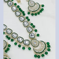 Gehana Mahal Gold Plated Kundan Stone And Beads Necklace Set
