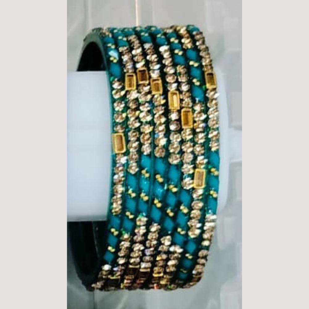 Chitra Bangles Glass Multi Color Bangle Set (12 Piece In One Box)